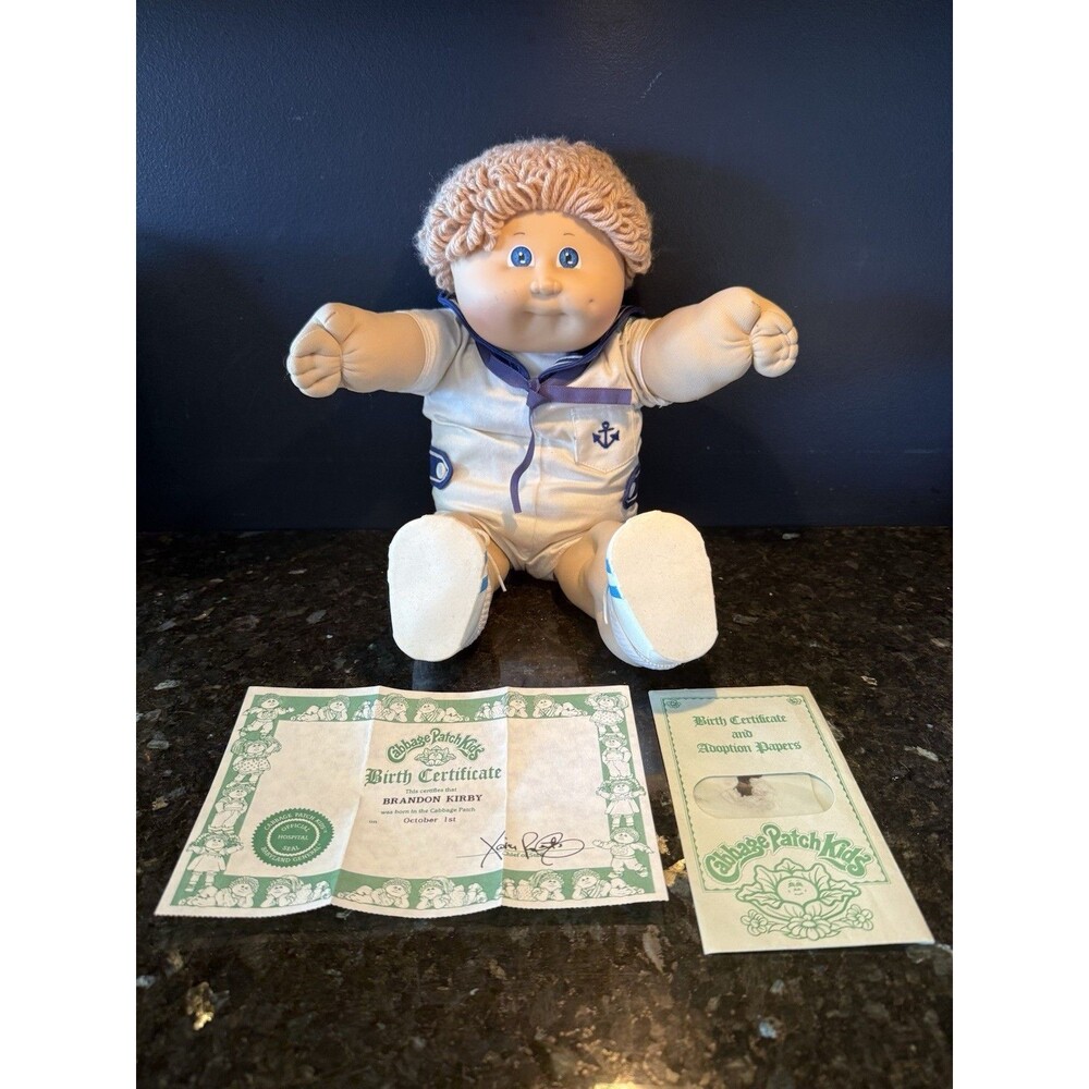 1983 Cabbage Patch Kid Brandon Kirby Signed Xavier Roberts w Papers Sailor